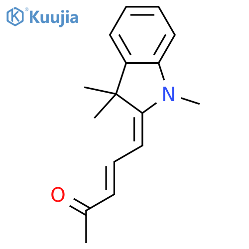 (3E)-5-(2E)-1,3,3-trimethyl-2,3-dihydro-1H-indol-2-ylidenepent-3-en-2-one structure