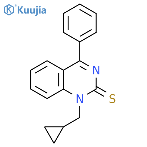 2(1H)-Quinazolinethione, 1-(cyclopropylmethyl)-4-phenyl- structure