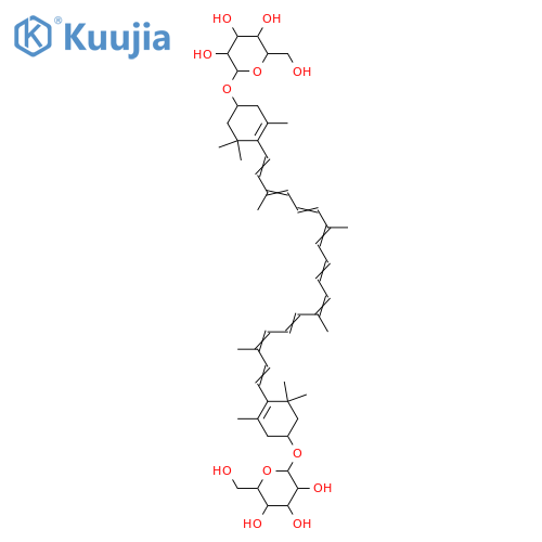 Zeaxanthin; (3R,3'R, all-E)-form, Di-O-β-D-glucopyranoside structure