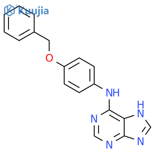 N-4-(benzyloxy)phenyl-9H-purin-6-amine structure