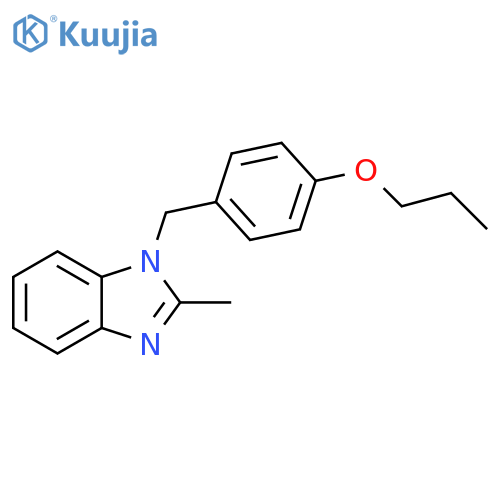 2-methyl-1-(4-propoxyphenyl)methyl-1H-1,3-benzodiazole structure