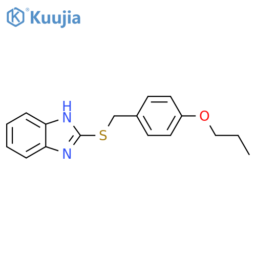 2-{(4-propoxyphenyl)methylsulfanyl}-1H-1,3-benzodiazole structure