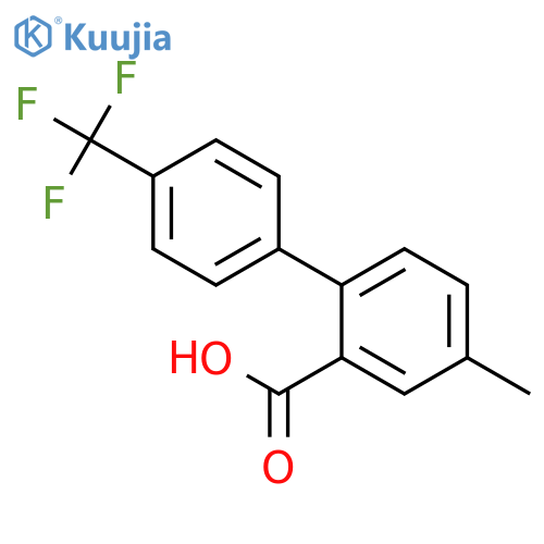 [1,1'-Biphenyl]-2-carboxylic acid, 4-methyl-4'-(trifluoromethyl)- structure