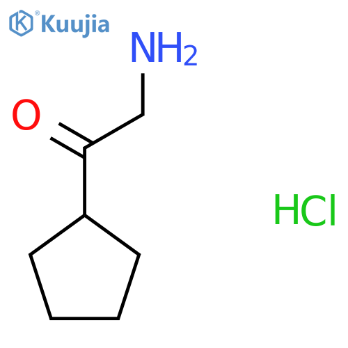 2-Amino-1-cyclopentylethan-1-one hydrochloride structure