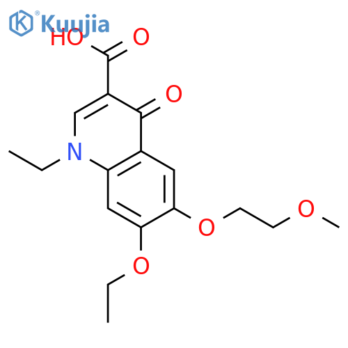 3-Quinolinecarboxylic acid, 7-ethoxy-1-ethyl-1,4-dihydro-6-(2-methoxye thoxy)-4-oxo- structure