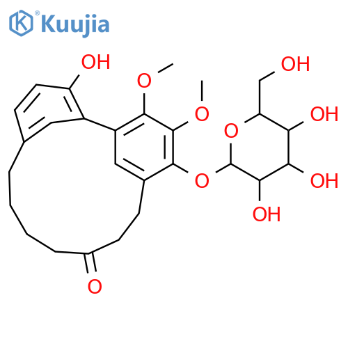 Myricanol; (ξ)-form, 9-Oxo, 11-deoxy, 5-O-β-D-glucopyranoside structure