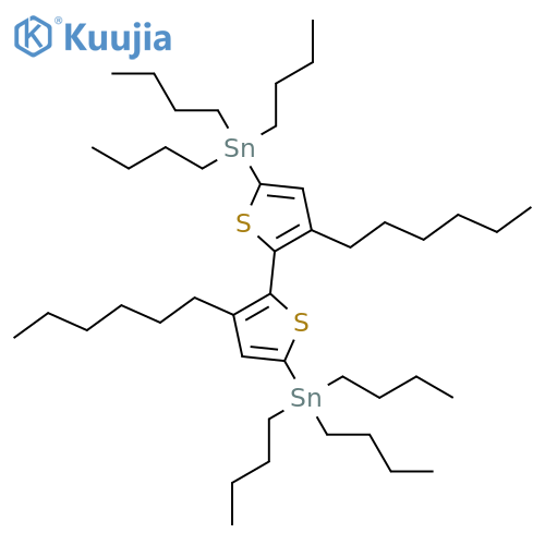 Stannane, (3,3'-dihexyl[2,2'-bithiophene]-5,5'-diyl)bis[tributyl- structure
