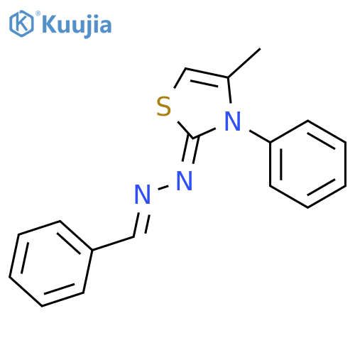 Benzaldehyde, (4-methyl-3-phenyl-2(3H)-thiazolylidene)hydrazone structure