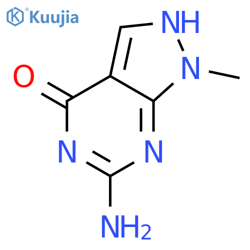 6-amino-1-methyl-1H,4H,7H-pyrazolo3,4-dpyrimidin-4-one structure