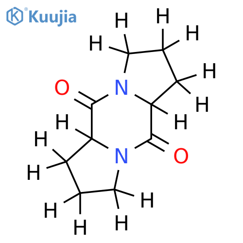 (3S,6S)-octahydrodipyrrolo[1,2-a:1',2'-d]pyrazine-5,10-dione structure