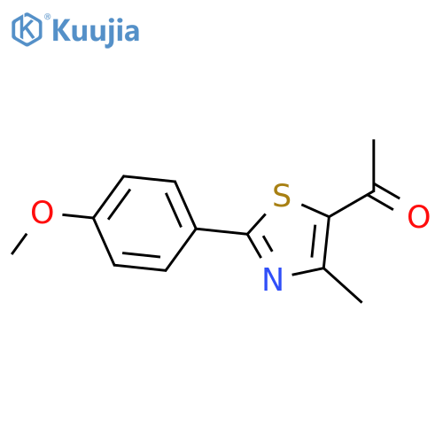 1-2-(4-methoxyphenyl)-4-methyl-1,3-thiazol-5-ylethan-1-one structure