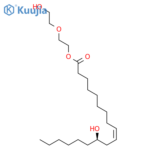 9-Octadecenoic acid,12-hydroxy-, 2-(2-hydroxyethoxy)ethyl ester, [R-(Z)]- (9CI) structure