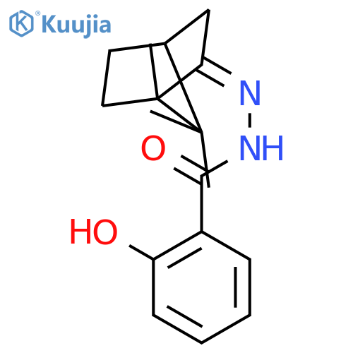 2-hydroxy-N'-[(2Z)-1,7,7-trimethylbicyclo[2.2.1]hept-2-ylidene]benzohydrazide structure