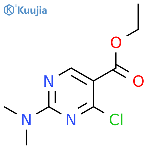 5-Pyrimidinecarboxylic acid, 4-chloro-2-(dimethylamino)-, ethyl ester structure