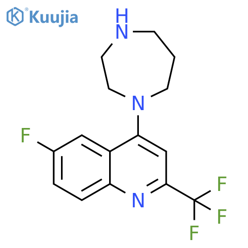 4-(1,4-diazepan-1-yl)-6-fluoro-2-(trifluoromethyl)quinoline structure