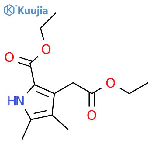 1H-Pyrrole-3-acetic acid, 2-(ethoxycarbonyl)-4,5-dimethyl-, ethyl ester structure