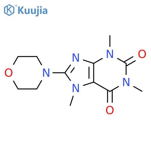 1,3,7-trimethyl-8-(morpholin-4-yl)-2,3,6,7-tetrahydro-1H-purine-2,6-dione structure