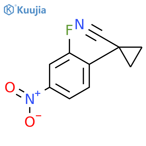1-(2-fluoro-4-nitrophenyl)cyclopropane-1-carbonitrile structure
