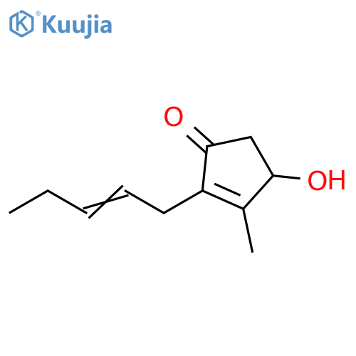 2-Cyclopenten-1-one, 4-hydroxy-3-methyl-2-(2Z)-2-penten-1-yl- structure