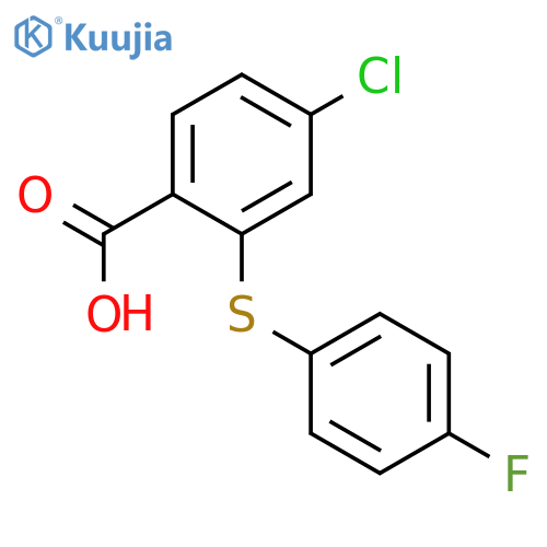 Benzoic acid, 4-chloro-2-[(4-fluorophenyl)thio]- structure