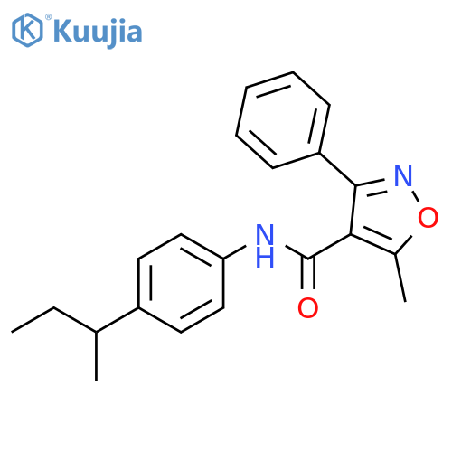 N-4-(butan-2-yl)phenyl-5-methyl-3-phenyl-1,2-oxazole-4-carboxamide structure