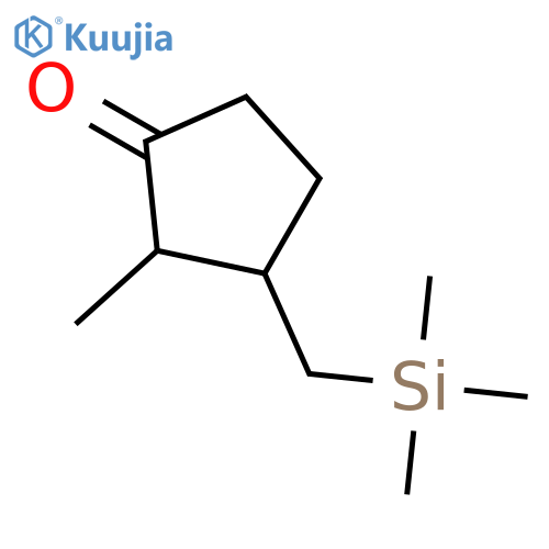 Cyclopentanone, 2-methyl-3-[(trimethylsilyl)methyl]- structure