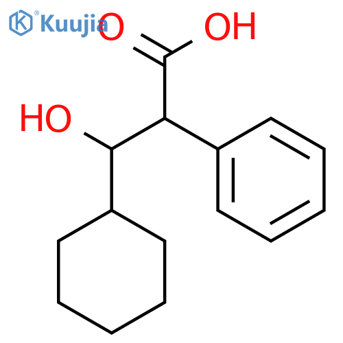 3-cyclohexyl-3-hydroxy-2-phenylpropanoic acid structure