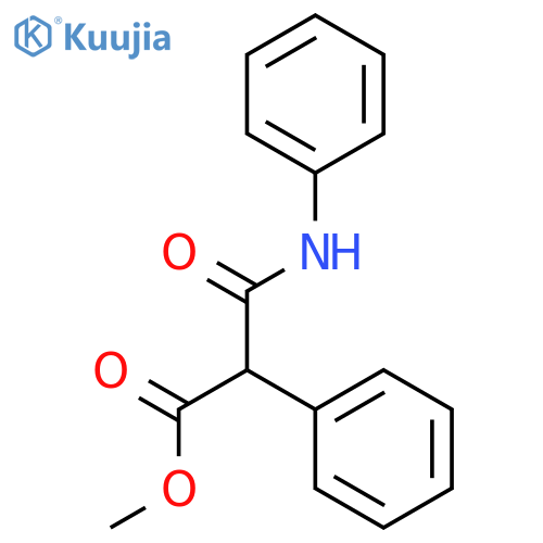 Benzeneacetic acid, a-[(phenylamino)carbonyl]-, methylester structure