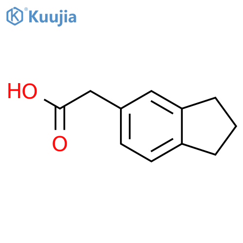 2-(2,3-dihydro-1H-inden-5-yl)acetic acid structure