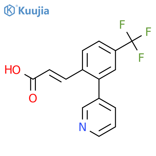 2-Propenoic acid, 3-[2-(3-pyridinyl)-4-(trifluoromethyl)phenyl]-, (2E)- structure