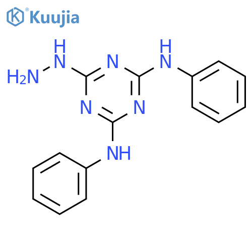 6-hydrazinyl-2-n,4-n-diphenyl-1,3,5-triazine-2,4-diamine structure