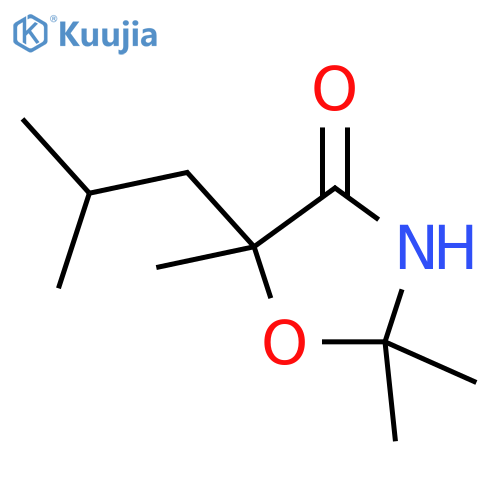 2,2,5-trimethyl-5-(2-methylpropyl)-1,3-oxazolidin-4-one structure