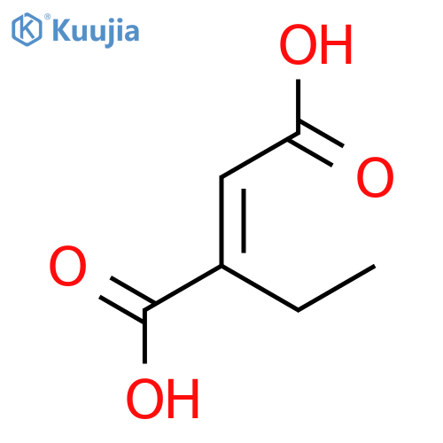 2-Butenedioic acid,2-ethyl-, (2E)- structure