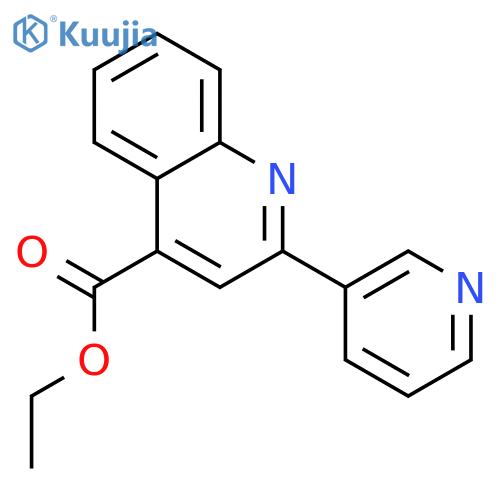4-Quinolinecarboxylicacid, 2-(3-pyridinyl)-, ethyl ester structure