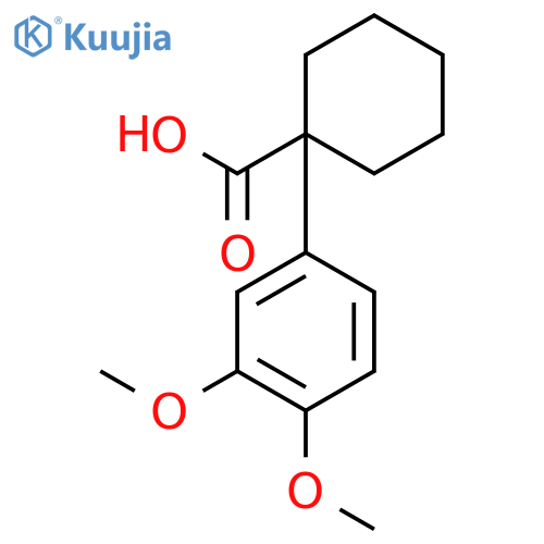 1-(3,4-dimethoxyphenyl)cyclohexane-1-carboxylic acid structure