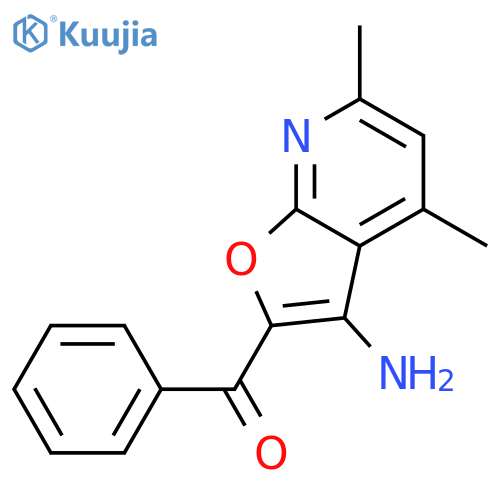 (3-Amino-4,6-dimethyl-furo[2,3-b]pyridin-2-yl)-phenyl-methanone structure