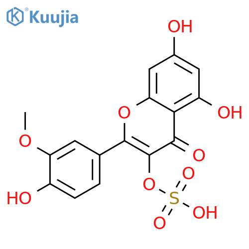 4H-1-Benzopyran-4-one,5,7-dihydroxy-2-(4-hydroxy-3-methoxyphenyl)-3-(sulfooxy)- structure