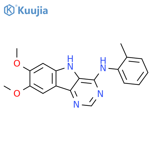 5H-Pyrimido[5,4-b]indol-4-amine, 7,8-dimethoxy-N-(2-methylphenyl)- structure