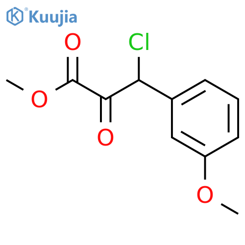 3-chloro-3-(3-methoxy-phenyl)-2-oxo-propionic acid methyl ester structure