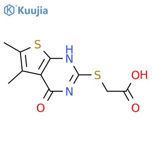 Acetic acid,2-[(1,4-dihydro-5,6-dimethyl-4-oxothieno[2,3-d]pyrimidin-2-yl)thio]- structure