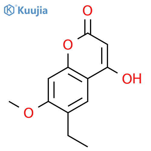 2H-1-Benzopyran-2-one, 6-ethyl-4-hydroxy-7-methoxy- structure