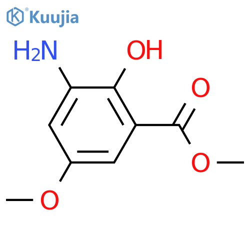 Methyl 3-amino-2-hydroxy-5-methoxybenzenecarboxylate structure