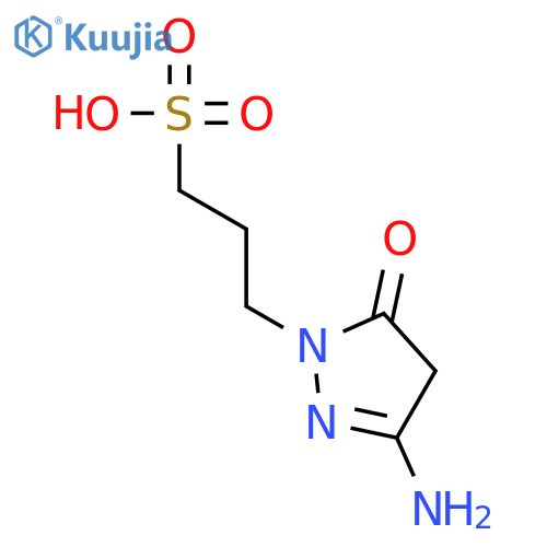1H-Pyrazole-1-propanesulfonic acid, 3-amino-4,5-dihydro-5-oxo- structure