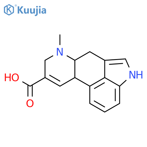 6-methyl-8,9-didehydro-ergoline-8-carboxylic acid structure