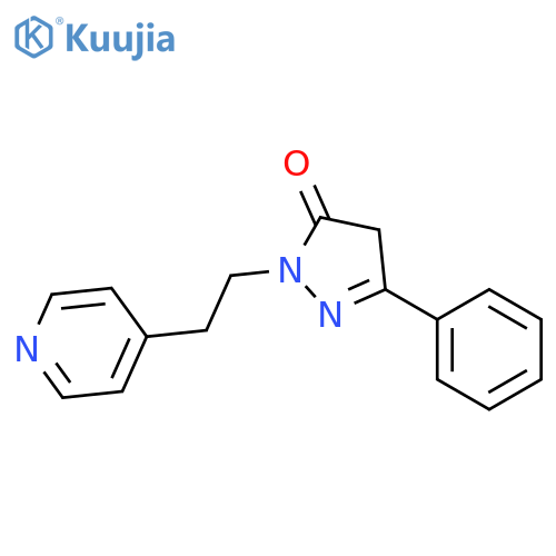3H-Pyrazol-3-one, 2,4-dihydro-5-phenyl-2-[2-(4-pyridinyl)ethyl]- structure