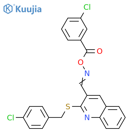 3-(([(3-CHLOROBENZOYL)OXY]IMINO)METHYL)-2-[(4-CHLOROBENZYL)SULFANYL]QUINOLINE structure