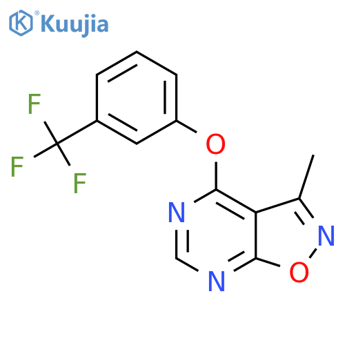 3-Methyl-4-[3-(trifluoromethyl)phenoxy]isoxazolo[5,4-d]pyrimidine structure