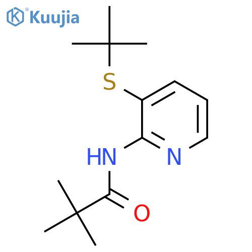 n-(3-tert-butylsulfanyl-pyridin-2-yl)-2,2-dimethyl-propionamide structure