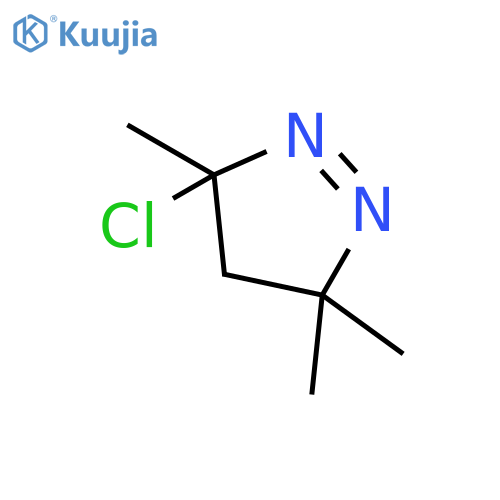 3-chloro-3,5,5-trimethyl-4,5-dihydro-3H-pyrazole structure