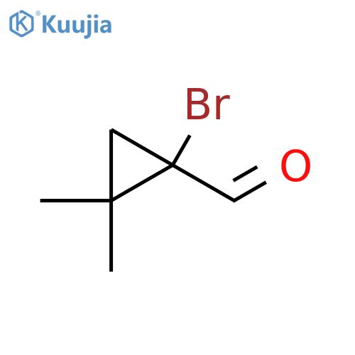 1-Bromo-2,2-dimethylcyclopropane-1-carbaldehyde structure